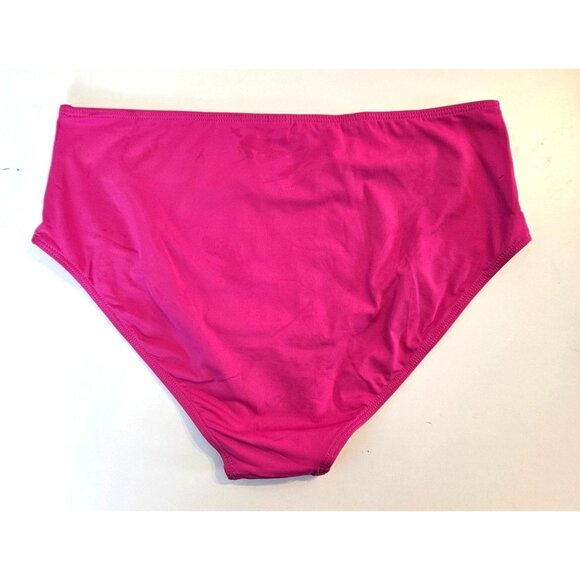 Aqua Eve Womens Halter Tankini Bandeau Swimsuit Two-Piece Set Size Large Pink - Picture 7 of 10